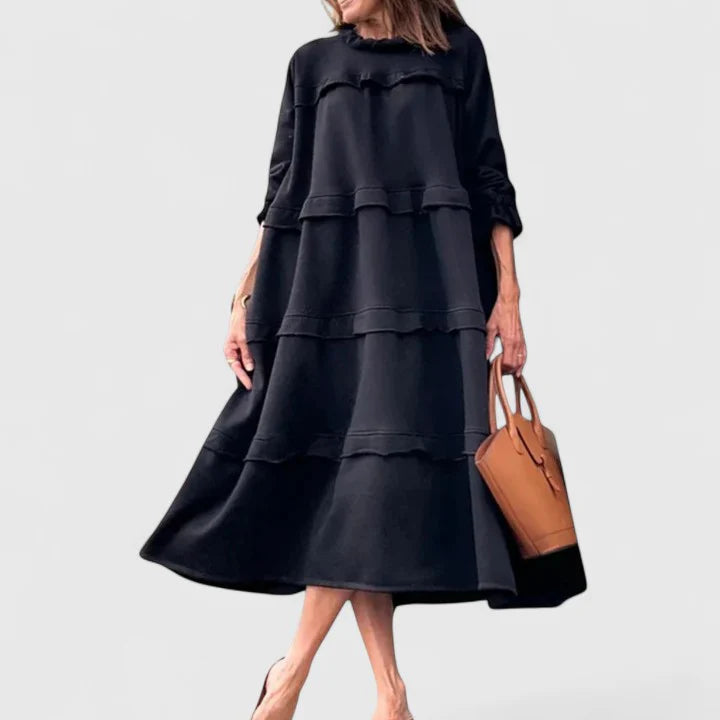 AURESSA - Refined Flowing Midi Dress