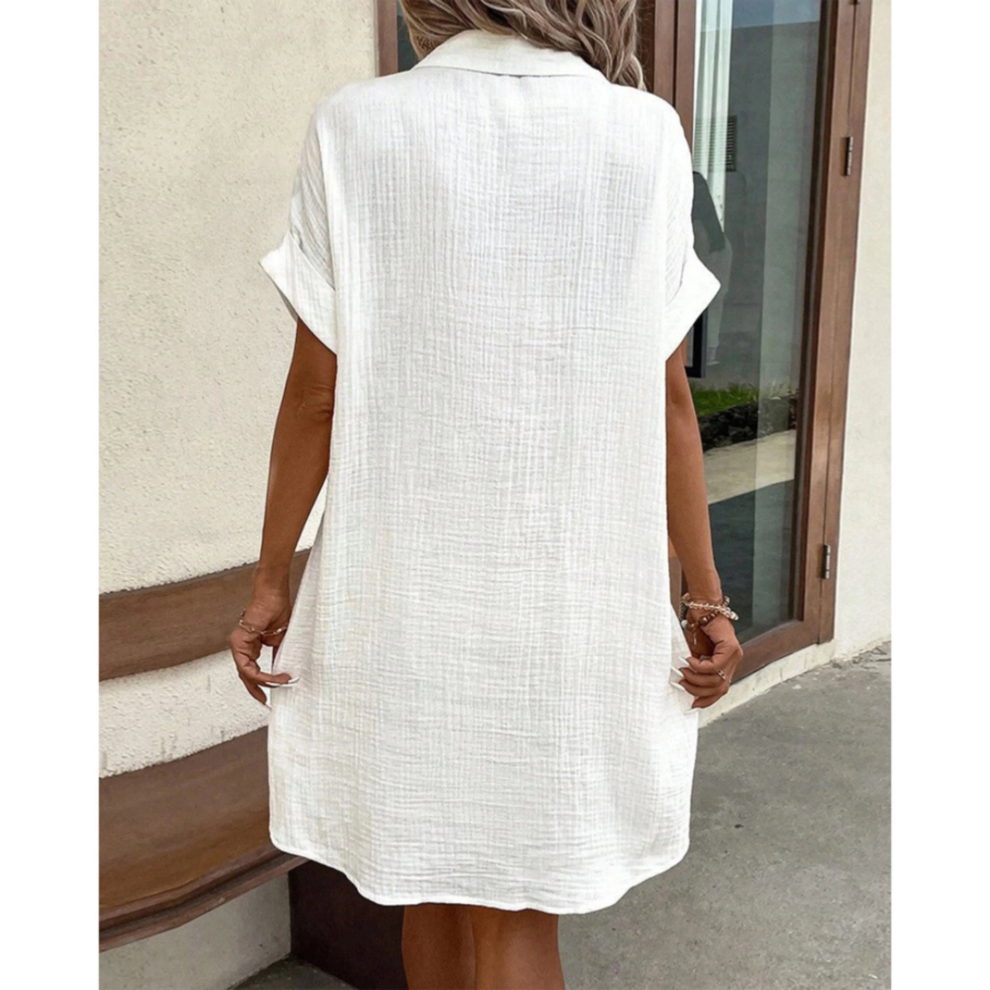 Mya - Breezy Button Dress