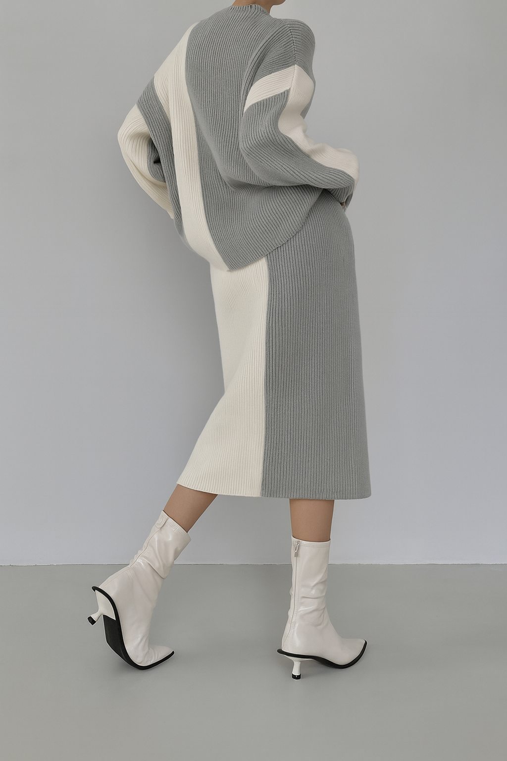 VELINA – Chic Knit Long Sleeve Top & Skirt Set