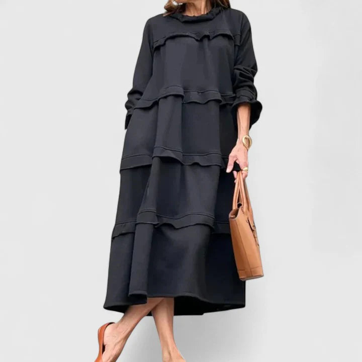 AURESSA - Refined Flowing Midi Dress