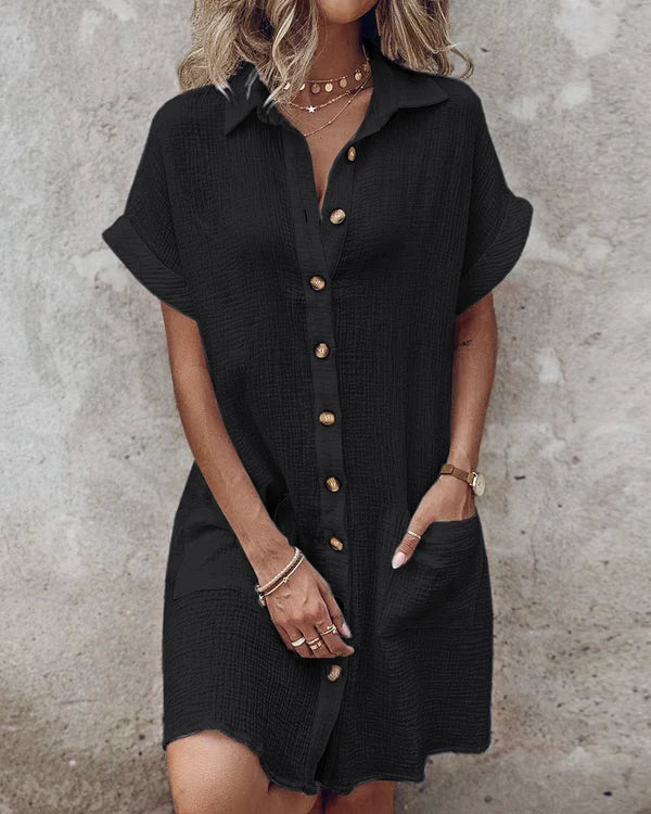 Mya - Breezy Button Dress