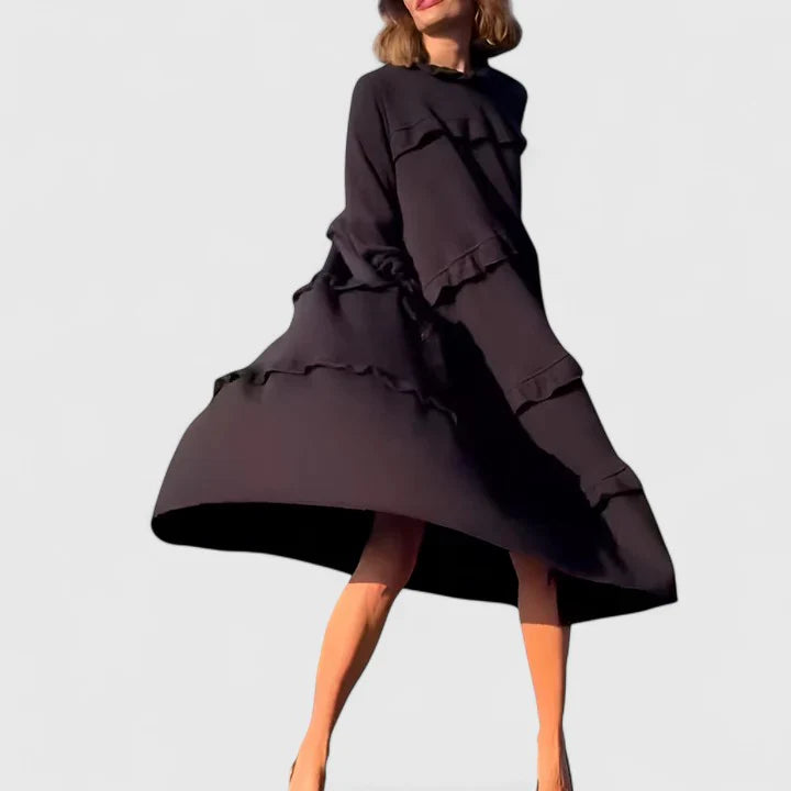 AURESSA - Refined Flowing Midi Dress