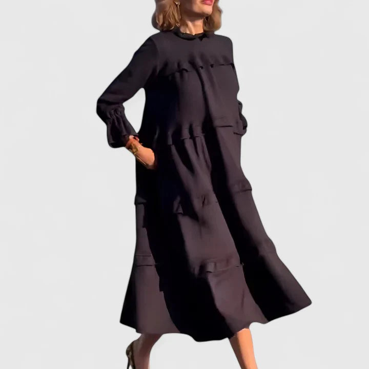 AURESSA - Refined Flowing Midi Dress