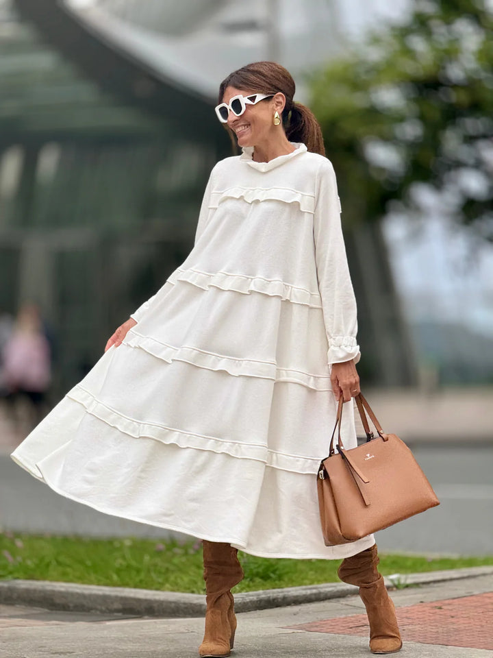 AURESSA - Refined Flowing Midi Dress