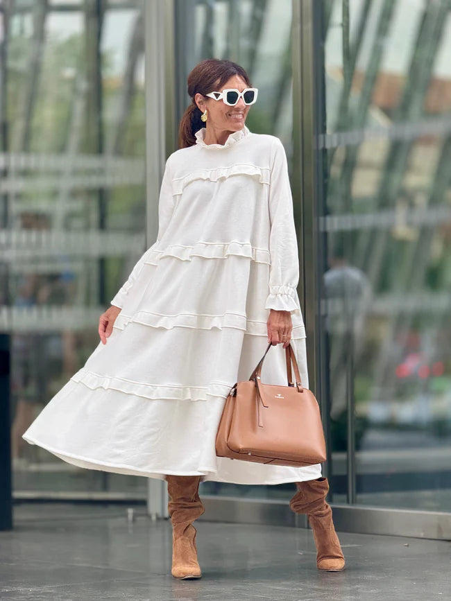 AURESSA - Refined Flowing Midi Dress