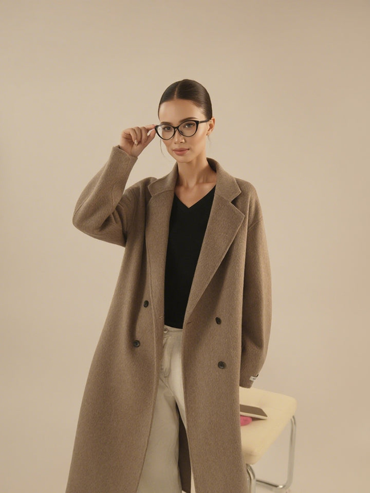 Clara – Elegant Longline Wool Coat