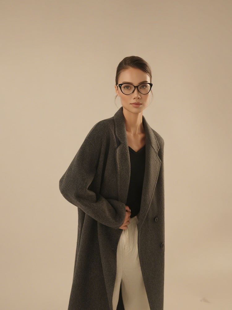 Clara – Elegant Longline Wool Coat