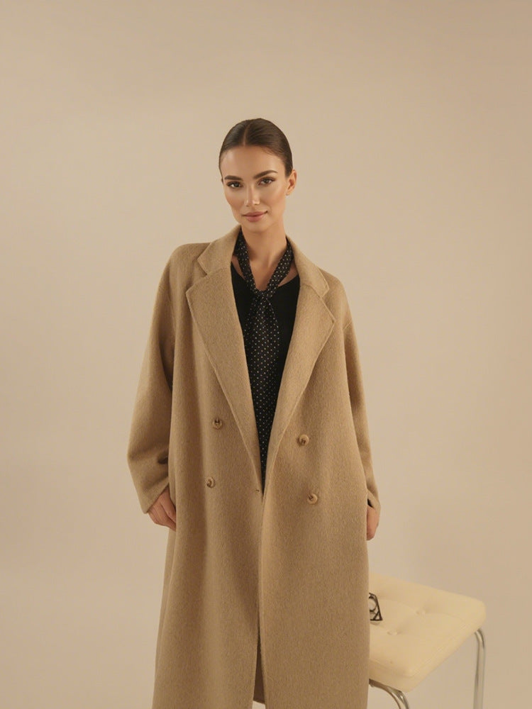 Clara – Elegant Longline Wool Coat