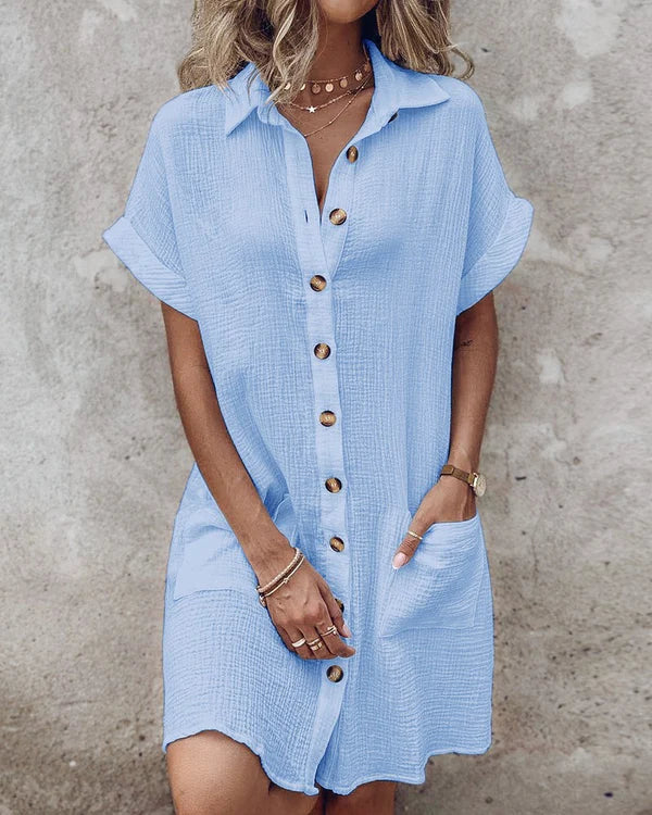 Mya - Breezy Button Dress