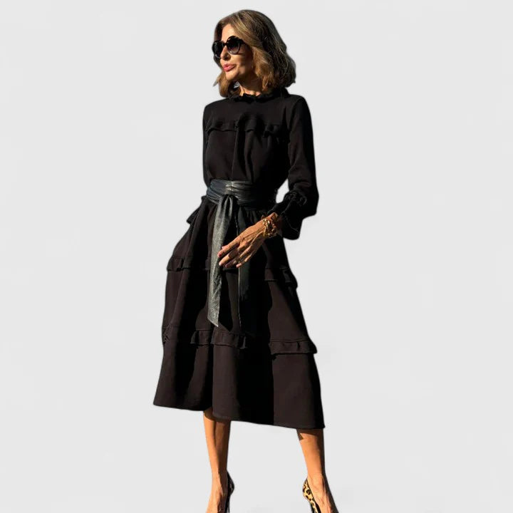 AURESSA - Refined Flowing Midi Dress